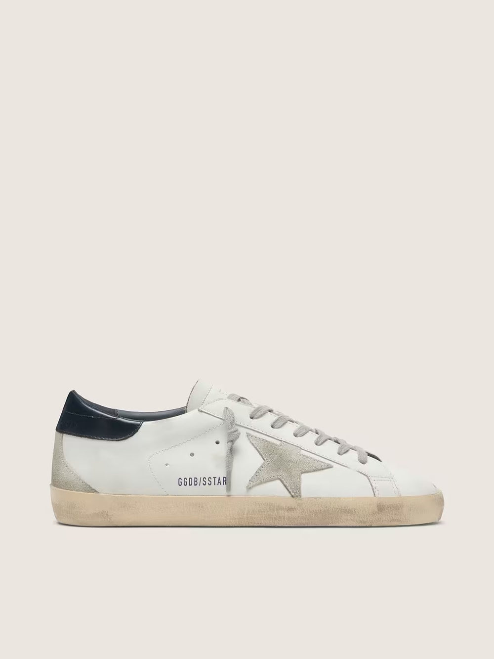 Golden Goose Men's Super-Star with suede star and blue heel tab