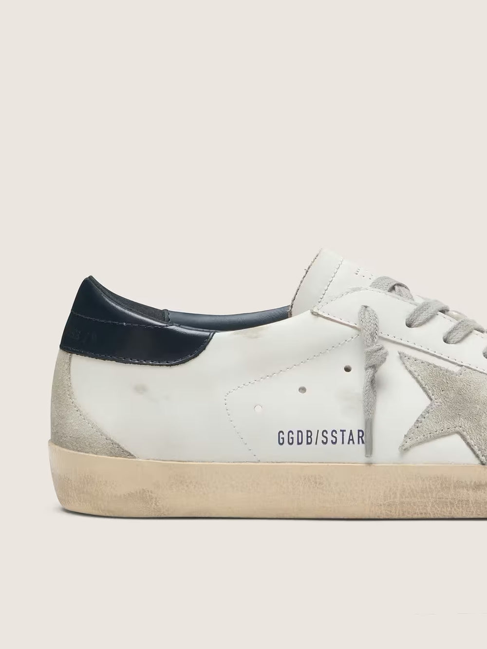 Golden Goose Men's Super-Star with suede star and blue heel tab